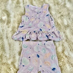 Little Sleepies Pastel Seashell Kids Matching Set